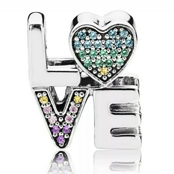 Pandora multi-colored love charm bead. - Picture 5 of 7